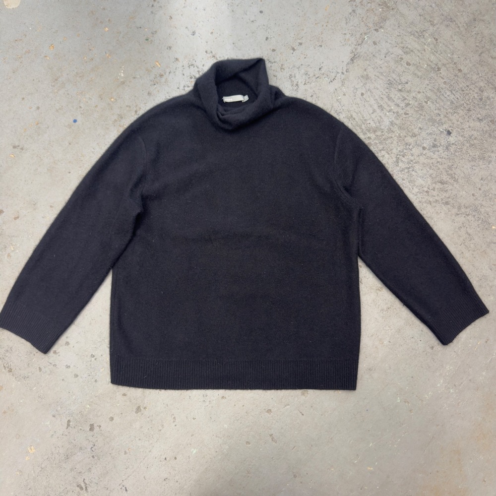 Vince Black 100% Cashmere Turtleneck Relaxed Sweater Womens Medium